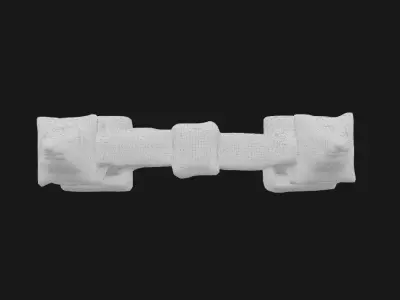 Gothic Cemetery Gate Low-poly 3D model