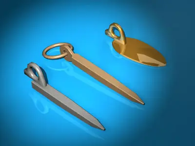 Climbing pitons 3D model