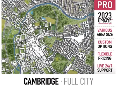 Cambridge  Low-poly 3D model