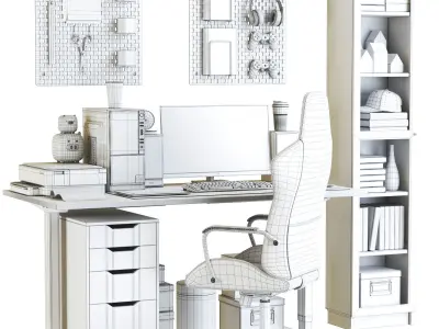 Office workplace 137 3D model