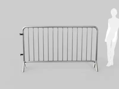 Fence Barrier - Crowd Control Barrier 3D model