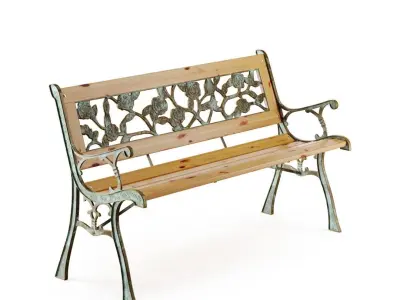 Garden Bench 3D model buy