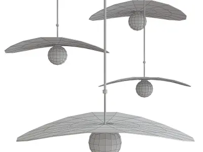 Chandelier collection low poly 3d model - pendant lamp Low-poly 3D model