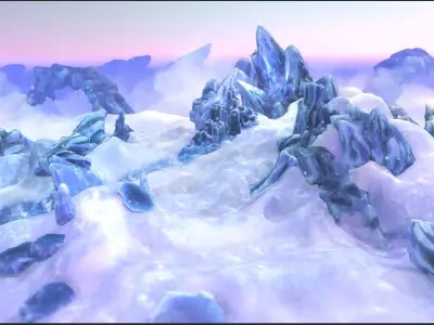 FROST - Frozen Environment Kit Low-poly 3D model