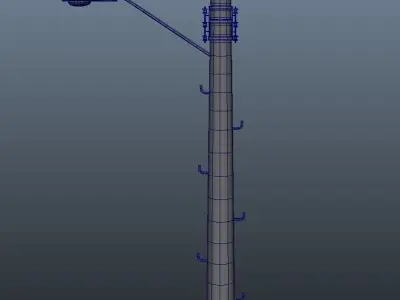 Street lamp Low-poly 3D model