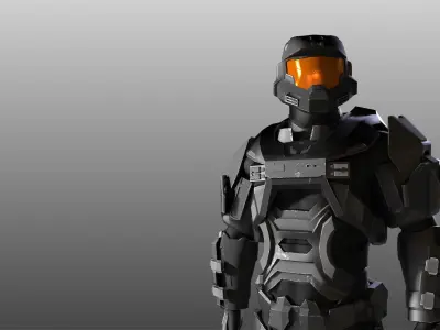 Spartan IV 3D Maya Rigged Low-poly 3D model Low-poly 3D model