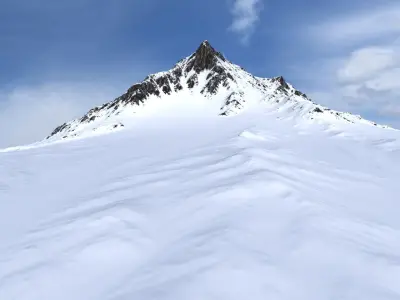 Snow Mountain 12 Low-poly 3D model