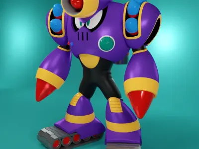 Napalm Man  Rockman Megaman Famicom nes 3D model 3D model