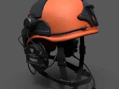 Helmet scifi military combat plastic low poly  Low-poly 3D model
