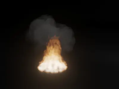 Fire Simulation 3D model