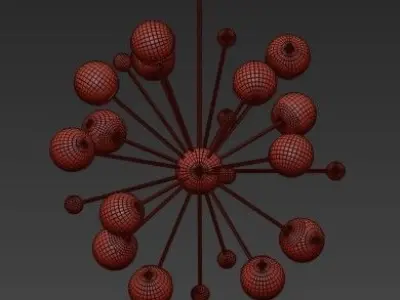 Sputnik Chandeliers 3D model