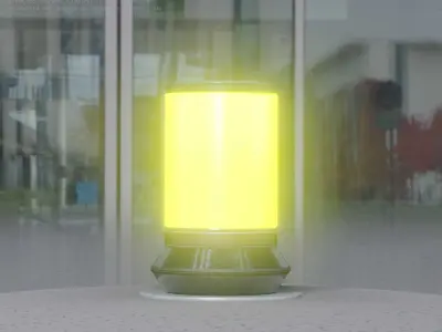 Dark Red Light-Column -2- Street-Light 9 Low-poly 3D model