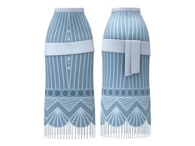 1920s Flapper Dress Outfit Low-poly 3D model