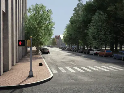 Realistic City District H12-R25 3D model