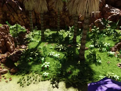 Tropical Beach Scene 3D model