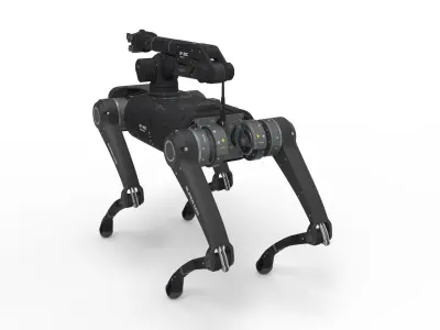 robot dog with manipulator 3D model