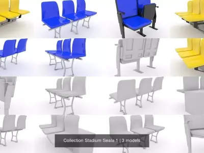 Collection Stadium Seats 1 3D Model Pack