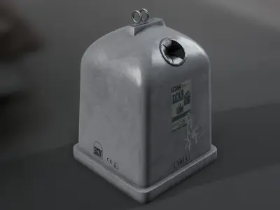 Recycling container C Low-poly 3D model