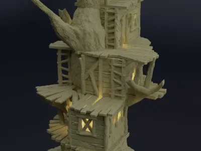 Ratling Hovel Tabletop terrain 28 mm 3D print model