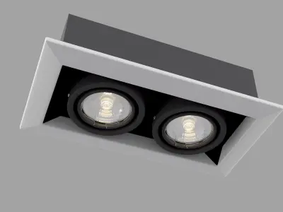 Downlight Metal Modern DL008-2-02-W Maytoni Technical Free 3D model