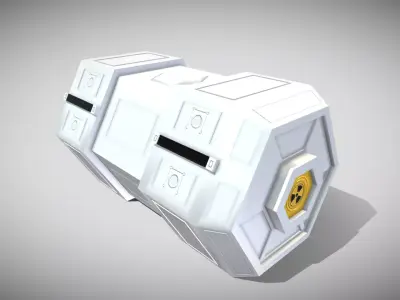 Sci-fi Cargo Container Low-poly 3D model