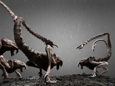 Mud Creature Low-poly 3D model