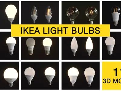 Light Bulb Set IKEA  3D model