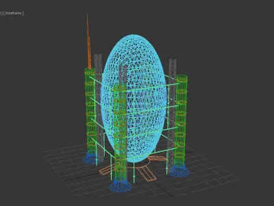 Sci-Fi Building 2 3D model