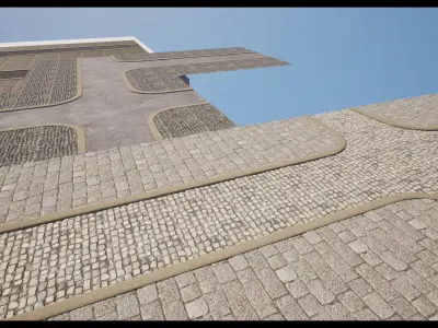 Modular Road Low-poly 3D model purchase