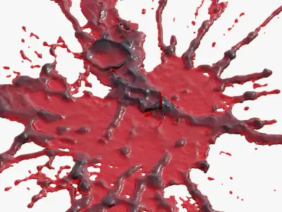 Swirly Blood Splatter vol1 2 3D model