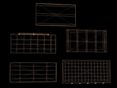 Billboard Set Low Poly Game Ready good loans framed Low-poly 3D model