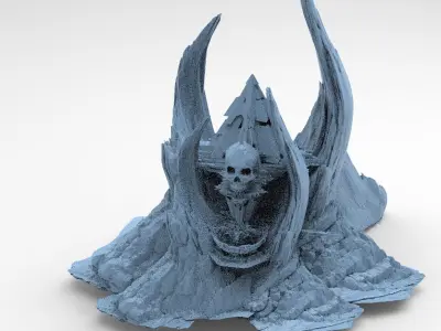 Scull Skeletor Sci fi architecture 3 3D model