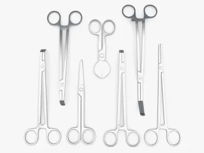 Medical - Surgical Instruments Set 3D model