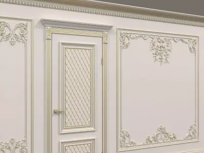 Wall Molding in Classic French style 30 3D model