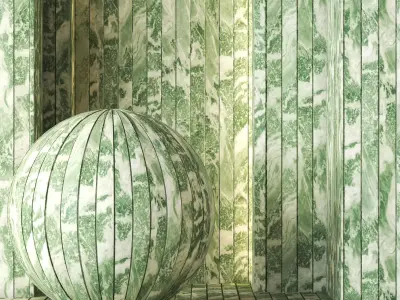 Green Decorative Stone Wall Texture 4K - Seamless Texture