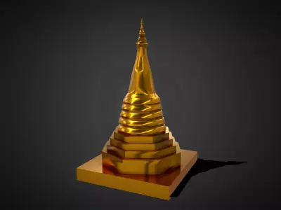 Black Stupa  Laos 3D print model