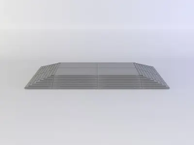 Floor platform up Low-poly 3D model