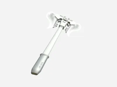 SciFi War Axe B06 Full White - Sci Fi Weapon Design Low-poly 3D model
