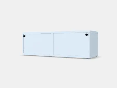 BESTA Shelf unit with doors 21 Low-poly 3D model