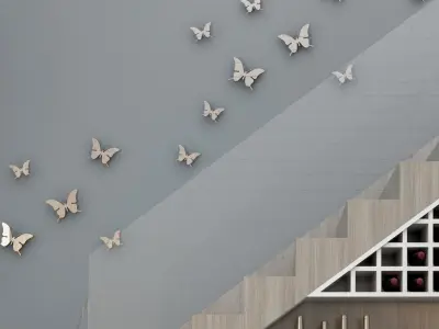 Modern Storage Cabinet Staircase 3D model