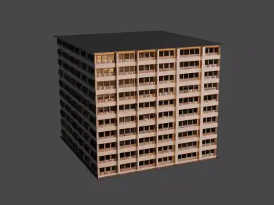 black friday old building 3d by cyberalex NEW YEAR SALE Free low-poly 3D model