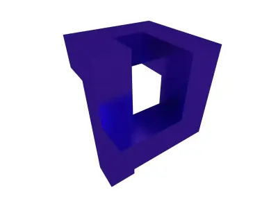 P Symbol v1 008 Low-poly 3D model