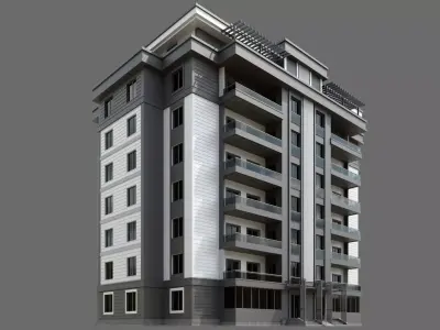 Residental Building ID040 3D model