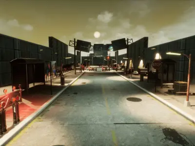 Street Props for Unreal Low-poly 3D model