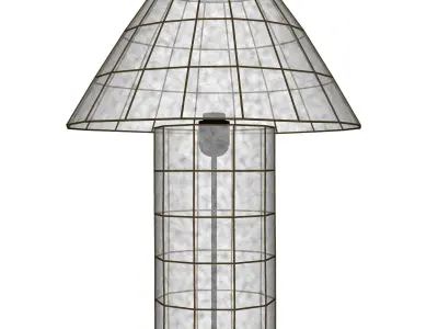 Geometric Table Lamp with Sculptural Design 3D model