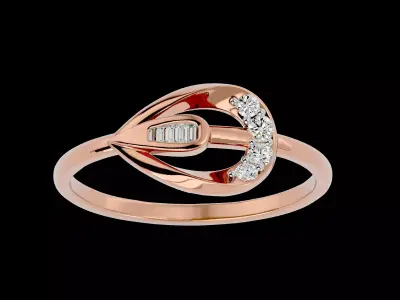 Light Minimalist Diamond Ring Earrings Pendant Set 3D print model