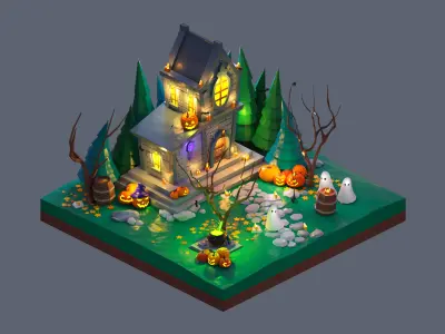 land 5A Low-poly 3D model