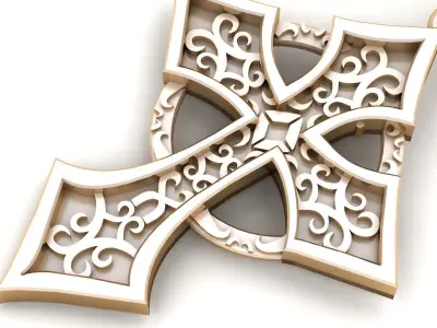 Light Gold Cross New Design  CP 17 3D print model