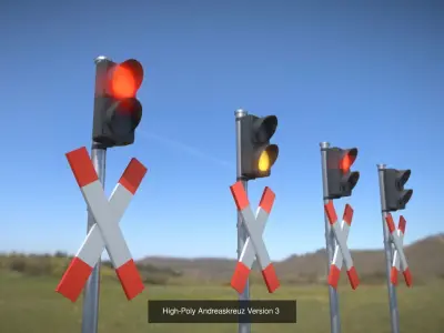 High-Poly Andreaskreuz Version 1 2 and 3 3D Model Pack