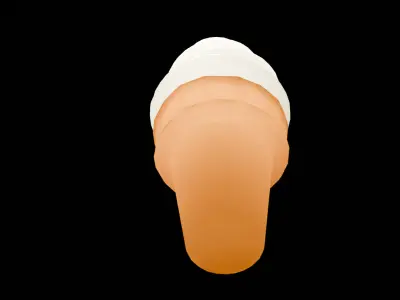 Indirect lighting of soft serve ice cream 3D model